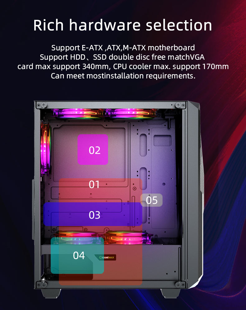 Gamemax Revolt Black Gaming Computer Case